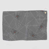 Halloween Spinnennetze und Kürbis Golfhandtuch (Horizontal)