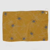 Halloween Spinnennetze und Kürbis Golfhandtuch (Horizontal)