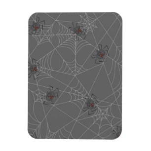 Halloween Spinnennetze und Kürbis Magnet