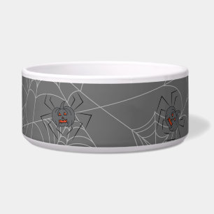 Halloween Spinnennetze und Kürbis Napf