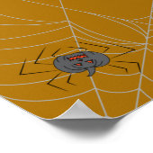 Halloween Spinnennetze und Kürbis Poster (Ecke)