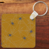 Halloween Spinnennetze und Kürbis Schlüsselanhänger (Rückseite)