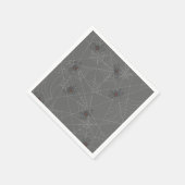 Halloween Spinnennetze und Kürbis Serviette (Ecke)