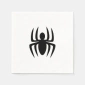 Halloween Spinnenpapier Schwarz-weiß Serviette (Vorderseite)