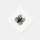 Halloween Spinnenpapier Schwarz-weiß Serviette (Ecke)