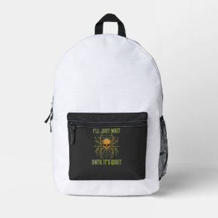 Halloween Spinnenschädel Still Bedruckter Rucksack