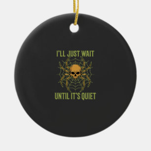 Halloween Spinnenschädel Still Keramik Ornament
