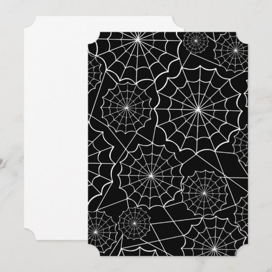 Halloween-Spinngewebe Einladung (Vorne/Hinten)