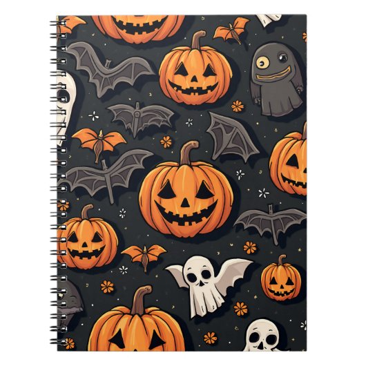 Halloween Spiral Foto Notebook Notizblock (Vorderseite)