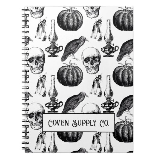 Halloween Spiralblock – Vintage Gothic Notizblock (Vorderseite)