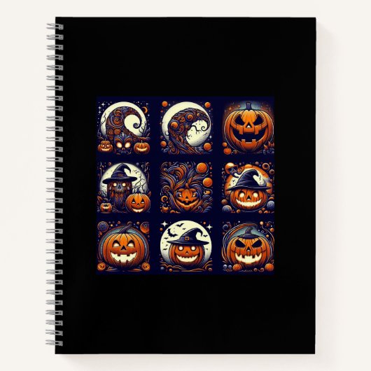 Halloween-SpiralNotebook Notizblock (Vorderseite)