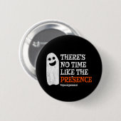 Halloween Spirit Happy Ghost Funny Halloween Button (Vorne & Hinten)