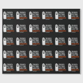 Halloween Spirit Happy Ghost Funny Halloween Geschenkpapier (Flach)