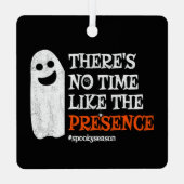 Halloween Spirit Happy Ghost Funny Halloween Ornament Aus Metall (Rückseite)