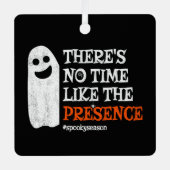 Halloween Spirit Happy Ghost Funny Halloween Ornament Aus Metall (Vorderseite)