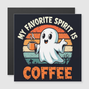 Halloween Spirit Kaffee Geist Magnetkarte