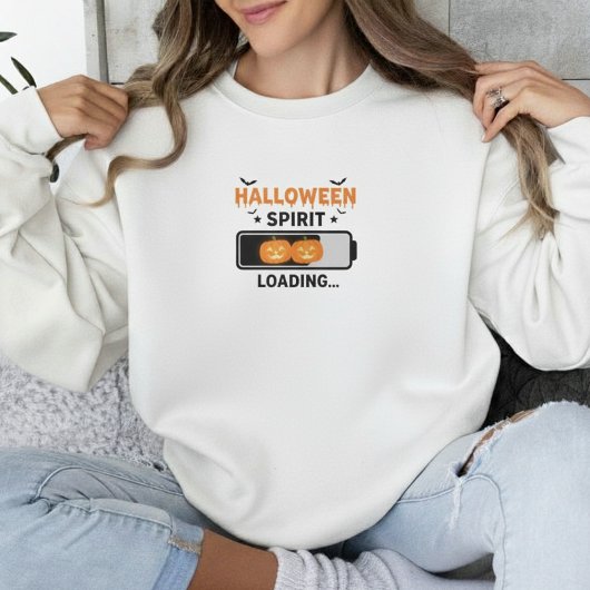 Halloween Spirit Loading Typography Design Sweatshirt