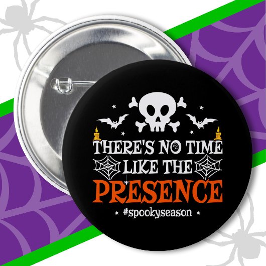 Halloween Spirit Skull Crossbones Funny Halloween Button