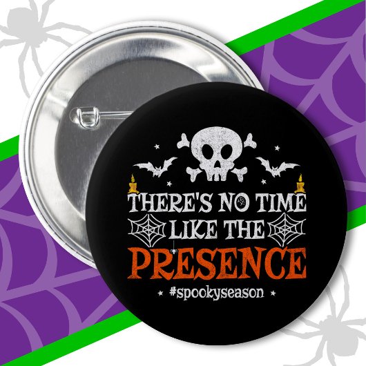 Halloween Spirit Skull Crossbones Funny Halloween Button