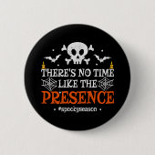 Halloween Spirit Skull Crossbones Funny Halloween Button (Vorderseite)