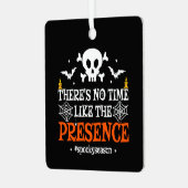 Halloween Spirit Skull Crossbones Funny Halloween Ornament Aus Metall (Vorderseite links)