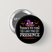 Halloween Spirit Spooky Hexenhut Funny Halloween Button (Vorne & Hinten)