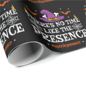 Halloween Spirit Spooky Hexenhut Funny Halloween Geschenkpapier (Rolleneckpunkt)