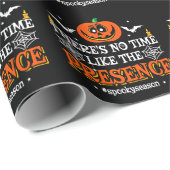 Halloween Spirit Spooky Pumpkin Funny Halloween Geschenkpapier (Rolleneckpunkt)