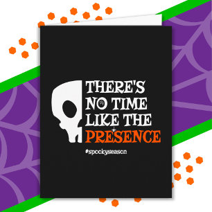 Halloween Spirit Spooky Skull Funny Halloween Karte