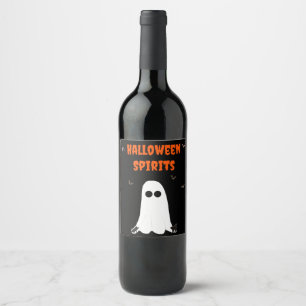 Halloween Spirituosen Weinflaschen-Etikett (Set vo Weinetikett