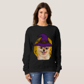 Halloween Spitz Hexenhut Funny Sweatshirt (Vorne ganz)