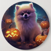 Halloween-Spitz mit Pumpkins Beängstigend Button (Vorderseite)