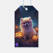 Halloween-Spitz mit Pumpkins Beängstigend Geschenkanhänger (Rückseite)