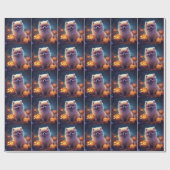 Halloween-Spitz mit Pumpkins Beängstigend Geschenkpapier (Flach)