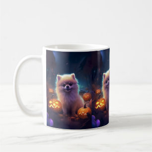 Halloween-Spitz mit Pumpkins Beängstigend Kaffeetasse