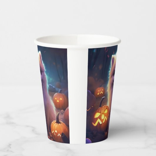 Halloween-Spitz mit Pumpkins Beängstigend Pappbecher (Links)
