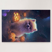 Halloween-Spitz mit Pumpkins Beängstigend Puzzle (Horizontal)
