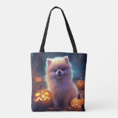Halloween-Spitz mit Pumpkins Beängstigend Tasche (Rückseite)