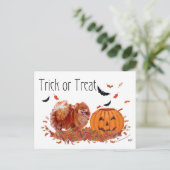Halloween-Spitz Postkarte (Stehend Vorderseite)