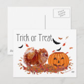 Halloween-Spitz Postkarte (Vorne/Hinten)