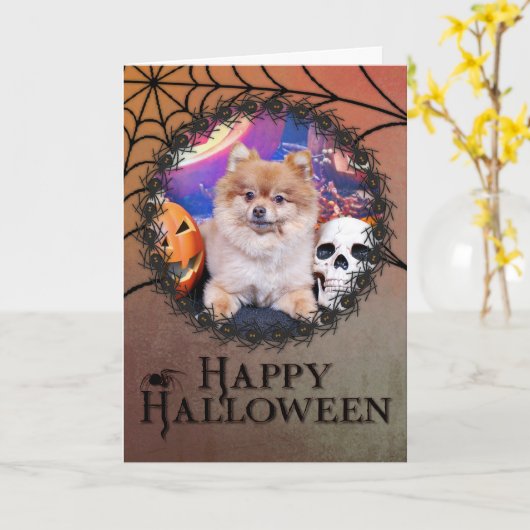 Halloween - Spitz - Simba Karte (Gelbe Blume)