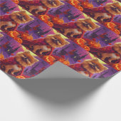 Halloween Spitz Vampire Pumpkins Beängstigend Geschenkpapier (Ecke)