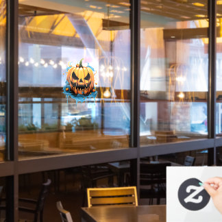 Halloween Splash-Kürbis Fensteraufkleber