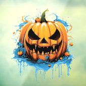Halloween Splash-Kürbis Fensteraufkleber (Blatt 3)