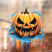 Halloween Splash-Kürbis Fensteraufkleber (Blatt 2)