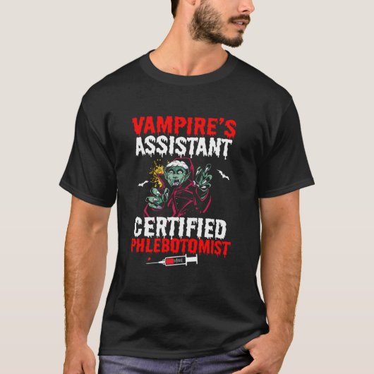Halloween Spooker Phlebotomist Phlebotomy Nurse Te T-Shirt (Vorderseite)