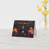 Halloween Spookfest Faltenkarte Karte (Gelbe Blume)