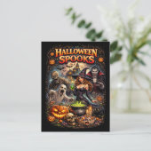 Halloween Spooks Postkarte (Stehend Vorderseite)