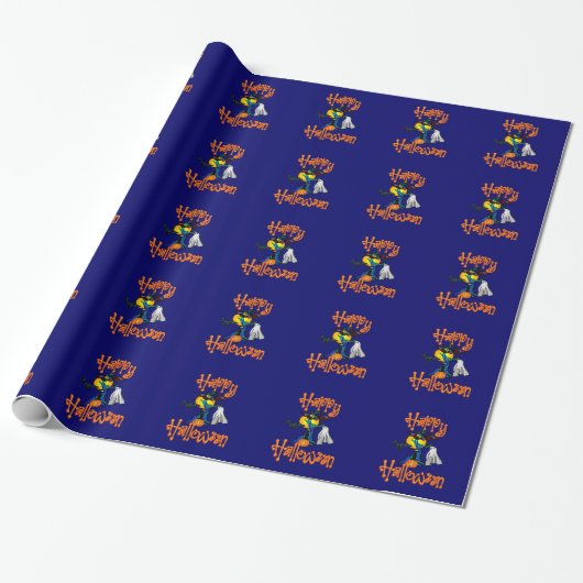 Halloween Spooks Wrapping Paper Geschenkpapier (Ungerollt)