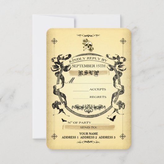 Halloween ~ Spooktacular1 - Antwortkarte / UAWG RSVP Karte (Vorderseite)